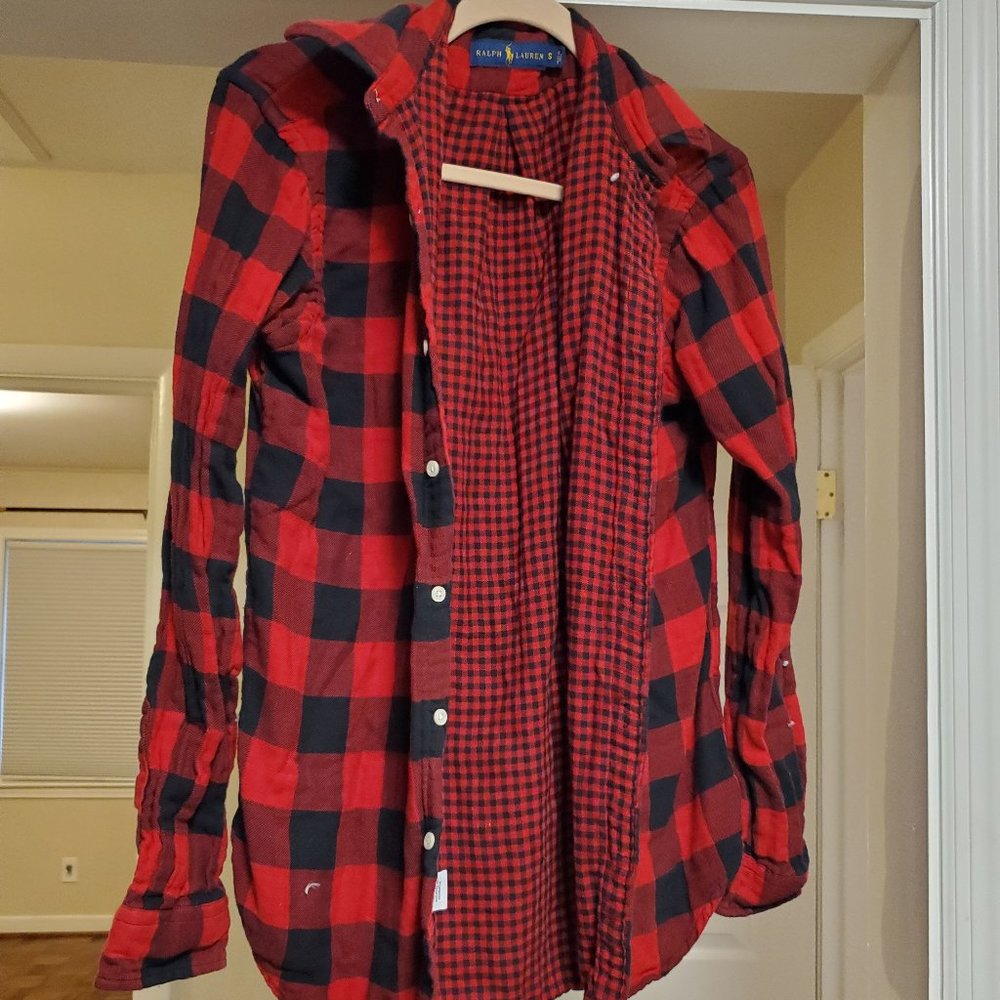 RL Buffalo Plaid Button Down Shirt (Sz S)